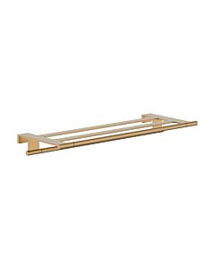 Porte-serviettes mural hansgrohe AddStoris S 41781140, avec barre porte-serviettes, finition bronze brossé
