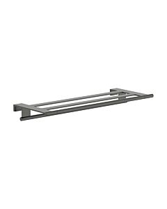 hansgrohe AddStoris S Handtuchablage 41781340 mit Handtuchhalter, Wandmontage, brushed black chrome