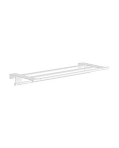 Étagère porte-serviettes murale hansgrohe AddStoris S 41781700 avec barre porte-serviettes, blanc mat