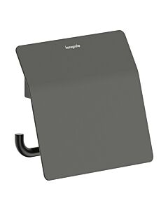 Porte-papier toilette Hansgrohe AddStoris S 41783340 avec couvercle, chrome noir brossé