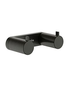 Crochet porte-serviettes mural hansgrohe AddStoris S 41785340, 2 crochets, chrome noir brossé