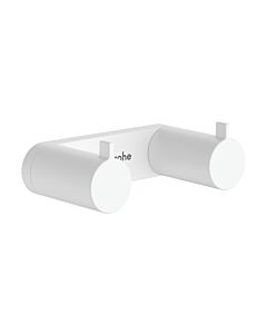 Crochet porte-serviettes mural hansgrohe AddStoris S 41785700, 2 crochets, blanc mat