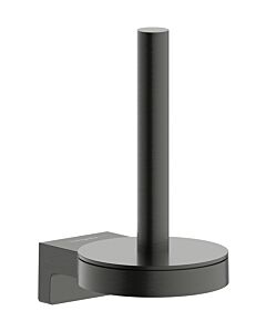 Porte-rouleau de papier toilette de rechange hansgrohe AddStoris S 41786340, fixation murale, chrome noir brossé