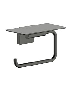 Porte-papier toilette Hansgrohe AddStoris S 41789340 avec étagère, chrome noir brossé