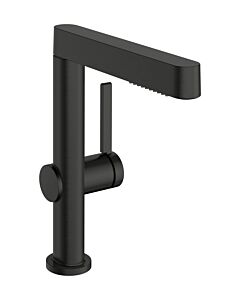 Mitigeur lavabo Hansgrohe Finoris 230 76060340 avec bec pivotant, bonde à ouverture par pression, finition chrome noir brossé