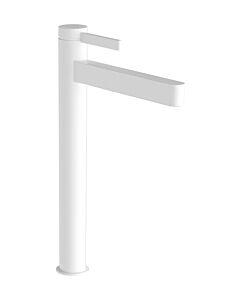 hansgrohe Finoris Einhebel-Waschtischarmatur 76072700 mit Push-Open-Ablaufgarnitur, Ausladung 208mm, weiß matt