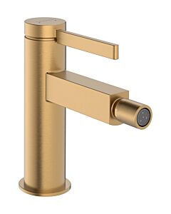 hansgrohe Finoris bidet faucet 76200140 with push-open waste fitting, brushed bronze