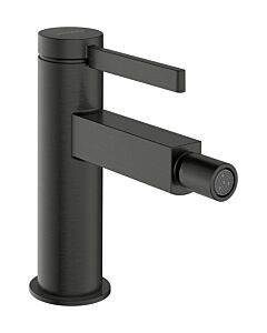 hansgrohe Finoris Bidetarmatur 76200340 mit Push-Open-Ablaufgarnitur, brushed black chrome