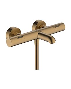 hansgrohe Ecostat Fine Wannenthermostat 13325140 Aufputz, Ausladung 177mm, 2 Verbraucher, brushed bronze
