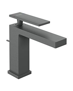 hansgrohe Tecturis E Einhebel-Waschtischarmatur 73010340 Ausladung 144mm, mit Zugstangen-Ablaufgarnitur, brushed black chrome