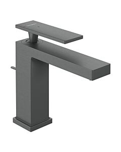 hansgrohe Tecturis E Einhebel-Waschtischarmatur 73014340 Ausladung 144mm, mit Zugstangen-Ablaufgarnitur, brushed black chrome