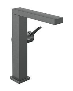 hansgrohe Tecturis E Einhebel-Waschtischarmatur 73060340 mit Schwenkauslauf und Push-Open-Ablaufgarnitur, brushed black chrome