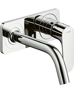 hansgrohe Einhebel-Waschtischmischer AxorCitterioM Unterputz, mit Platte, kurzer Auslauf, chrom
