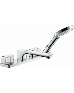 hansgrohe Fertigmontageset Axor Urquiola 11443000 4-Loch-Wannenrandarmatur, chrom