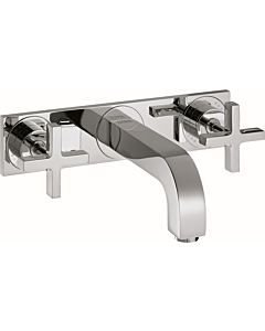 hansgrohe Waschtisch Armatur Axor Citterio 3914400 Unterputz, Wandmontage, Auslauf lang, chrom 3-Loch