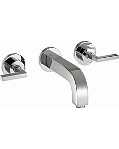 hansgrohe Waschtischarmatur Axor Citterio 39147000 Unterputz, Auslauf lang, Hebelgriffe, chrom  3-Loc