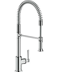 hansgrohe Axor Montreux Küchenarmatur 16582800 Edelstahl-Optik, Schwenkbar 360°, Semi-Pro