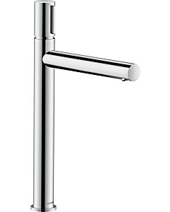 hansgrohe Axor Uno Wash basin mixer 45014800 projection 198mm, non-closable waste fitting, stainless steel look