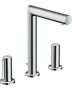 hansgrohe Axor Uno 3 trous mitigeur lavabo 45133800 saillie 183mm, avec poignées zéro, tirette garniture de vidange , aspect inox