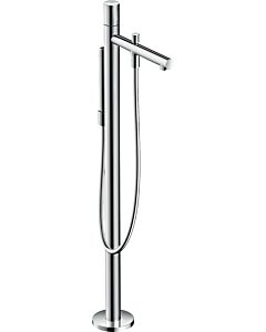 hansgrohe Axor Uno Fertigmontageset 45416800 Wannenarmatur, bodenstehend, mit Zerogriff, Edelstahl-Optik