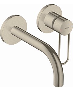 Axor Uno Wand Waschtischarmatur 38121820 Brushed Nickel, Ausladung 165mm, Bügelgriff