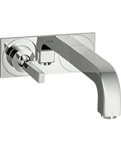 hansgrohe Einhebel-Waschtischmischer Axor Citterio Unterputz, mit Platte, Auslauf lang, chrom