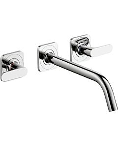 Axor Citterio M 3 Loch Waschtisch Armatur 34315000 Unterputz, mit Rosetten, langer Auslauf, chrom
