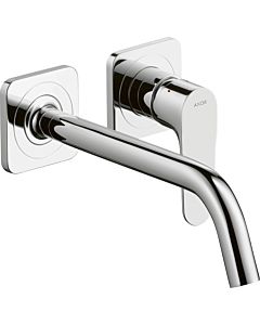 hansgrohe Einhebel-Waschtischmischer AxorCitterioM Unterputz, mit Rosetten, langer Auslauf, chrom