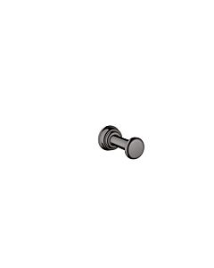 Crochet porte-serviettes Hansgrohe 42137330 en métal, fixation murale, chrome noir poli