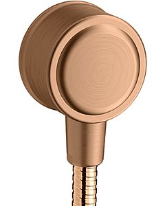 hansgrohe Fixfit Wandanschluss 16884140 mit Rückflussverhinderer, brushed bronze