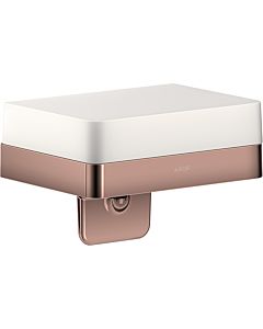 hansgrohe Distributeur de lotion Axor 42819300 avec étagère, verre, or rouge poli