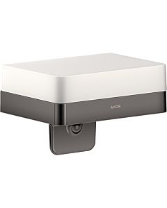 hansgrohe Distributeur de lotion Axor 42819330 avec étagère, verre, chrome noir poli