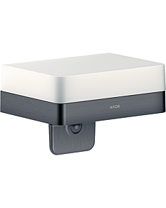 hansgrohe Axor lotion dispenser 42819340 with shelf, glass, brushed black chrome