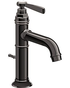 hansgrohe single-lever basin mixer 100 Axor Montreux, projection 142mm, with pop-up waste set, polished black chrome