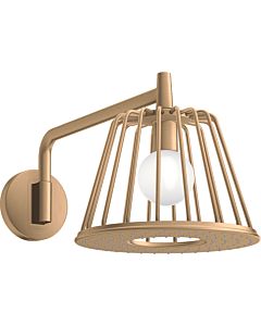 douche de tête hansgrohe Axor LampShower 26031140 avec bras de douche, montage mural, bronze brossé