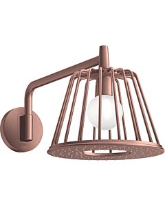 hansgrohe Axor LampShower overhead shower 26031310 with shower arm, wall mounting, brushed red gold