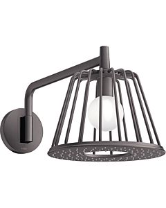 hansgrohe Axor LampShower overhead shower 26031340 with shower arm, wall mounting, brushed black chrome