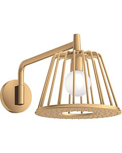 hansgrohe Axor LampShower overhead shower 26031950 with shower arm, wall mounting, brushed brass