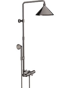 hansgrohe Axor Showerpipe 26020330 mit Thermostat, Kopfbrause 240 2jet, polished black chrome