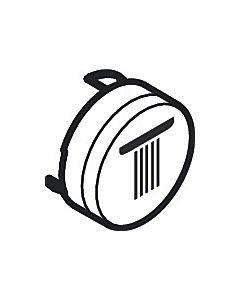 hansgrohe push button 93572880 for up-thermostat, Rain overhead shower button, small, matt finish