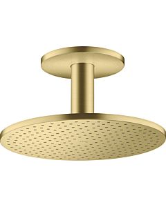 hansgrohe Axor overhead shower 35304950 with ceiling connection, brushed brass