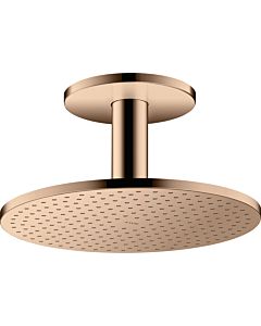 hansgrohe Axor overhead shower 35301300 with ceiling connection, polished red gold
