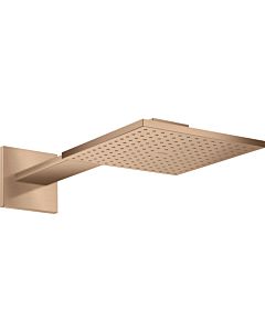 hansgrohe Axor overhead shower 35306310 with shower arm, brushed red gold
