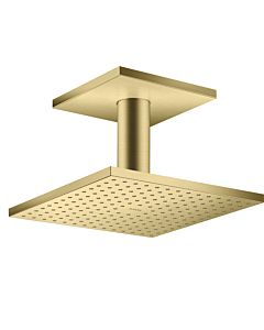 hansgrohe Axor overhead shower 35308950 with ceiling connection, brushed brass