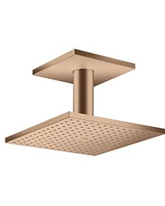 hansgrohe Axor overhead shower 35312310 with ceiling connection, brushed red gold