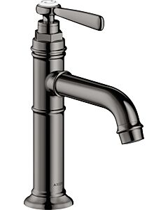 Mitigeur lavabo monocommande Hansgrohe 16516330, saillie 142 mm, bonde sans obturation, chrome noir poli