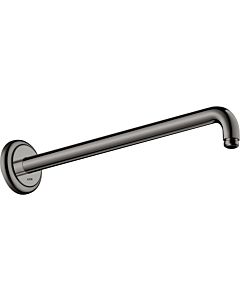 bras de douche hansgrohe 27348330 389mm, angle 90 degrés, montage mural, chrome noir poli