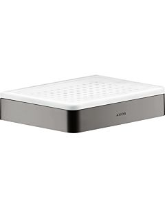 hansgrohe Axor soap dish 42803330 ceramic insert, polished black chrome