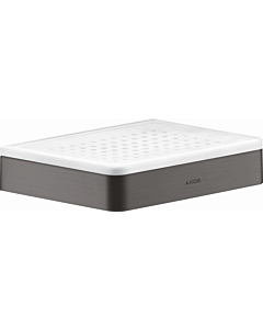 hansgrohe Axor porte-savon 42803340 insert en céramique, chrome noir brossé