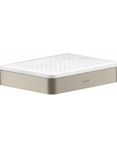 hansgrohe Axor soap dish 42803820 ceramic insert, brushed nickel